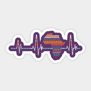 Africa Heartbeat Traditional Dashiki Pattern Sticker